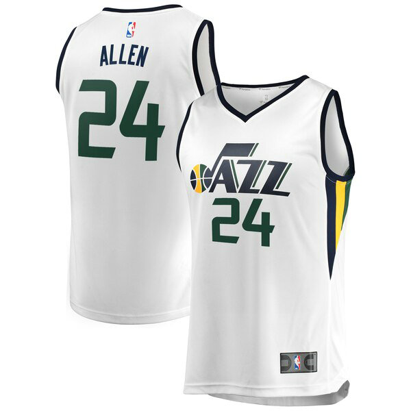 Maillot nba Utah Jazz Association Edition Homme Grayson Allen 24 Blanc